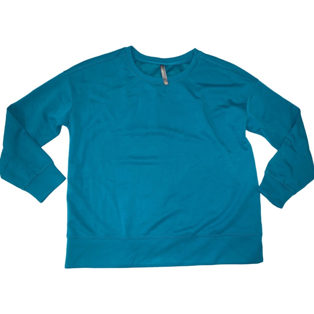 Turquoise crew neck lightweight sweatshirt, XL